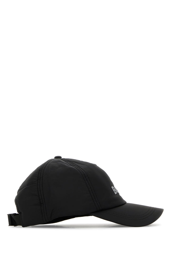Black nylon baseball cap