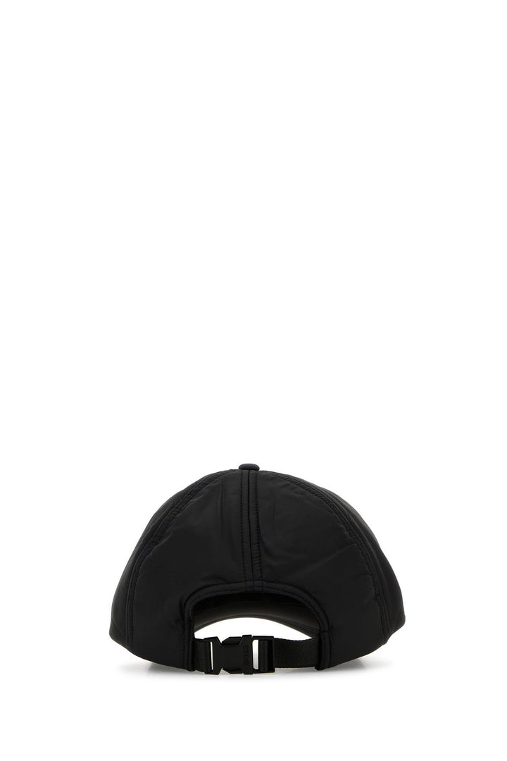 Black nylon baseball cap
