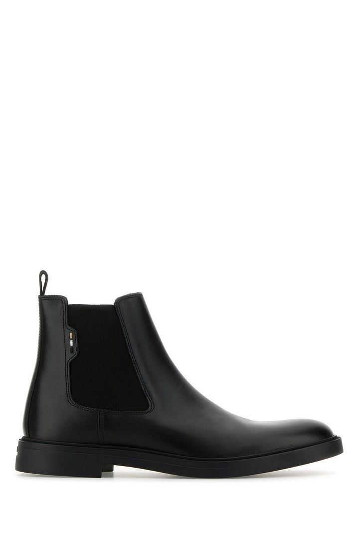 Black leather Calev ankle boots