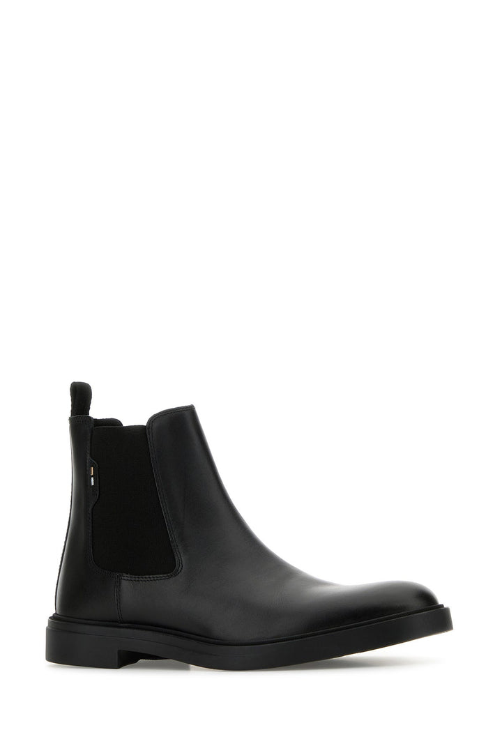 Black leather Calev ankle boots