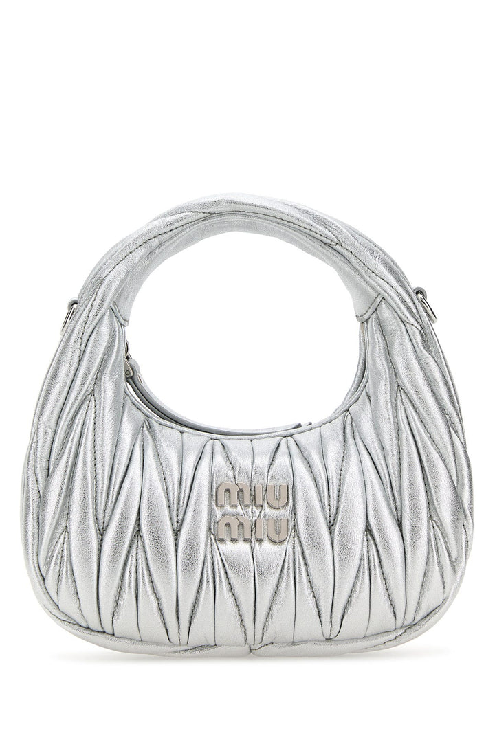 Silver nappa lather mini Hobo Wander handbag