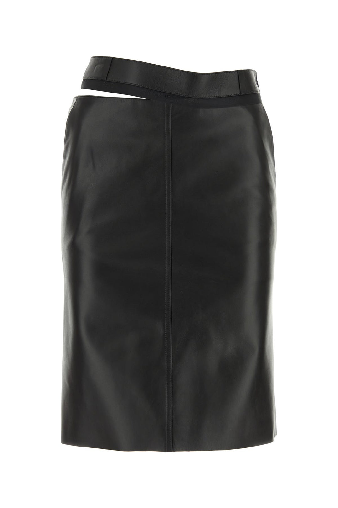 Black leather skirt