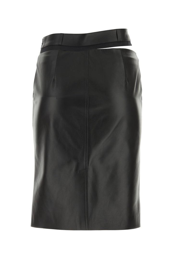 Black leather skirt
