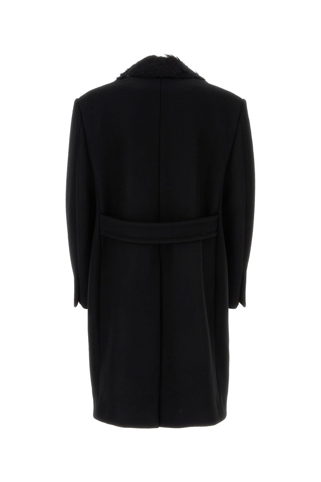 Black wool blend coat