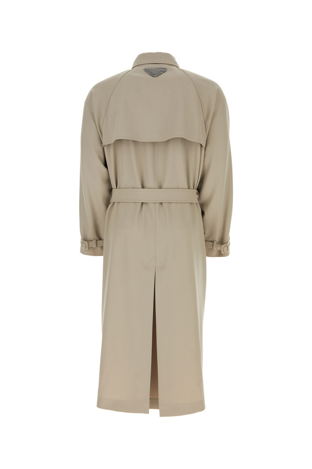 Beige gabardine trench coat