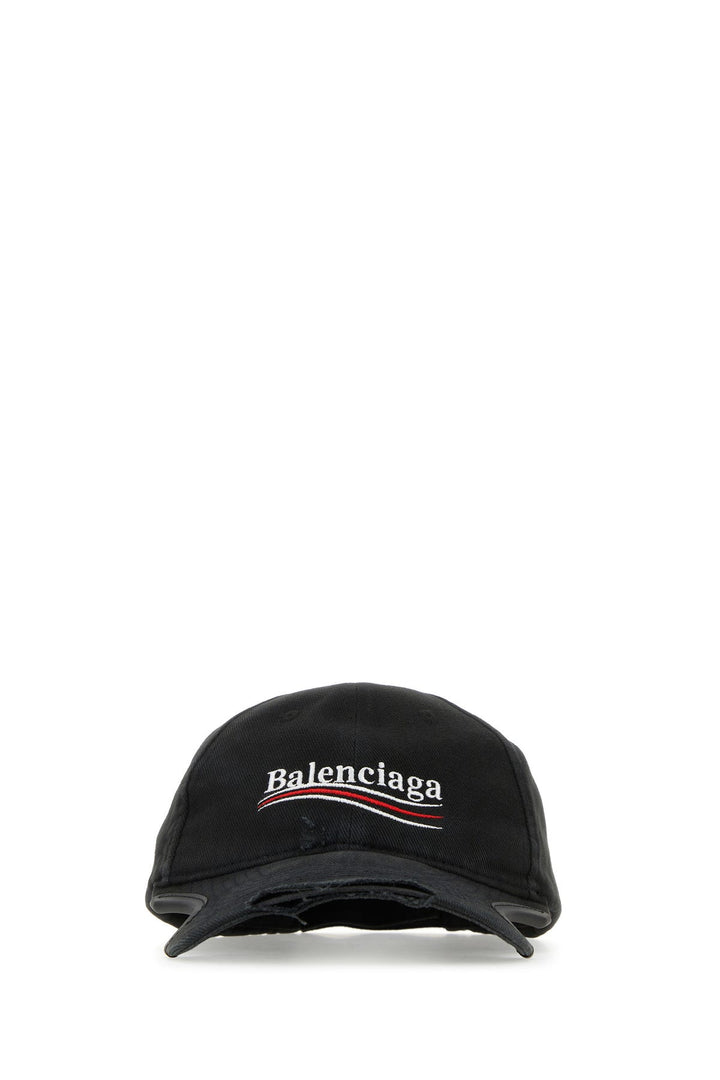 Black cotton baseball cap