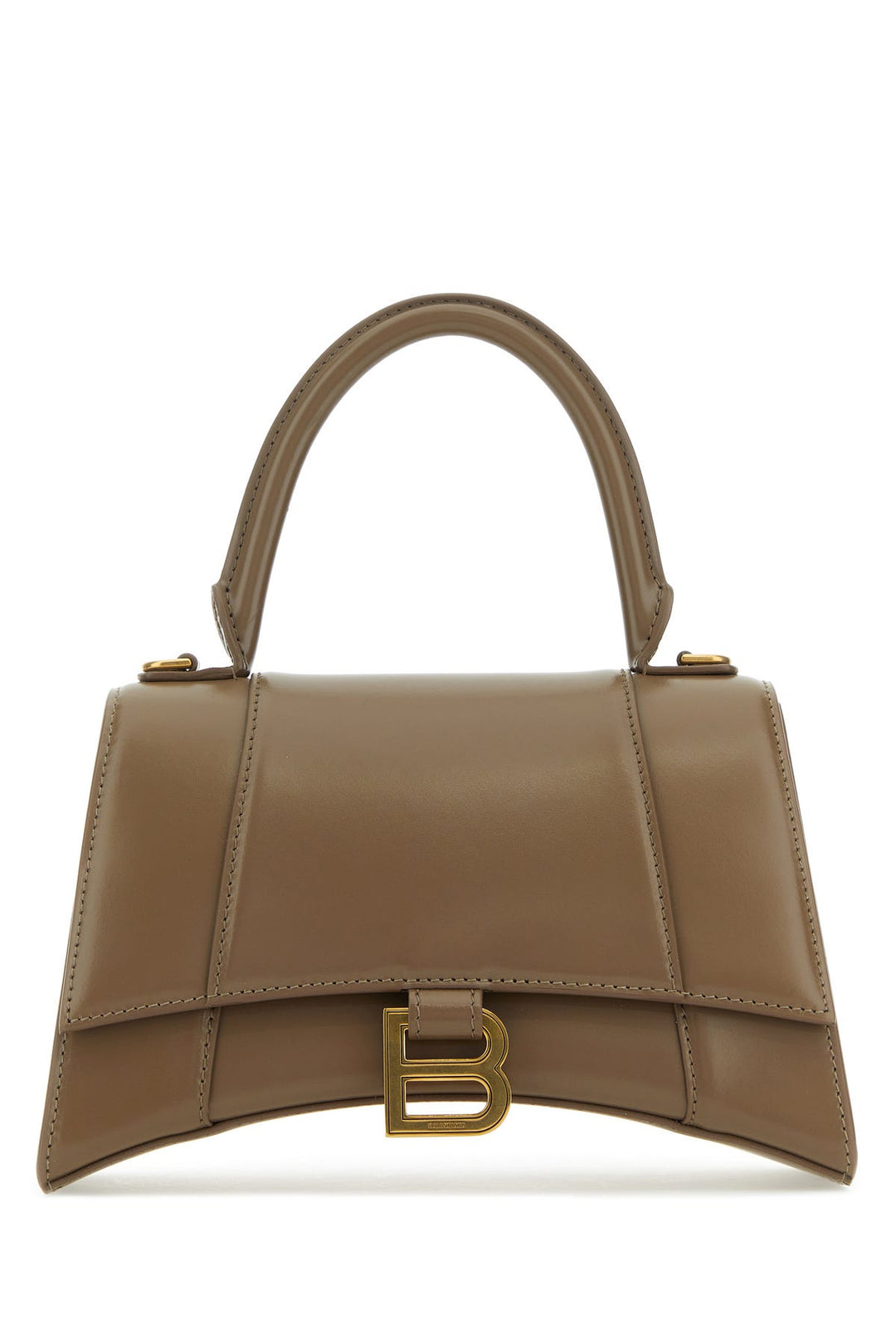 Biscuit leather small Hourglass handbag