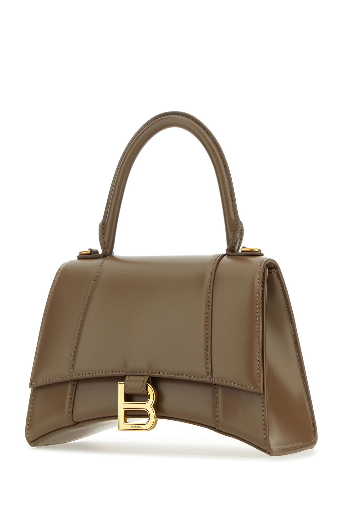 Biscuit leather small Hourglass handbag