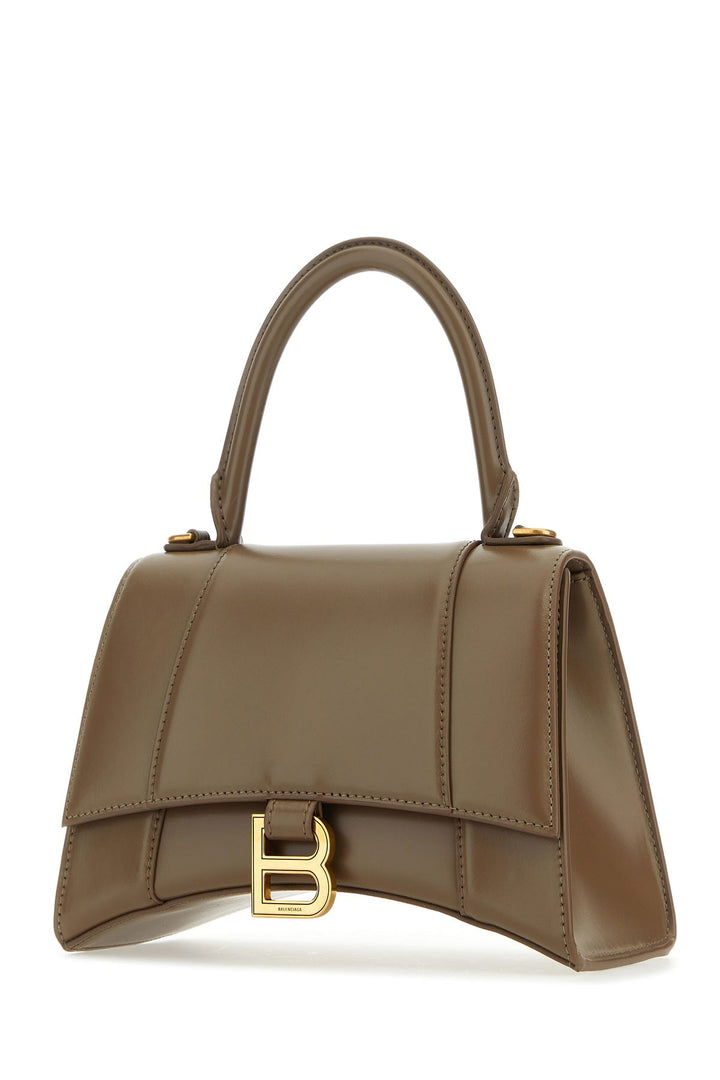 Biscuit leather small Hourglass handbag