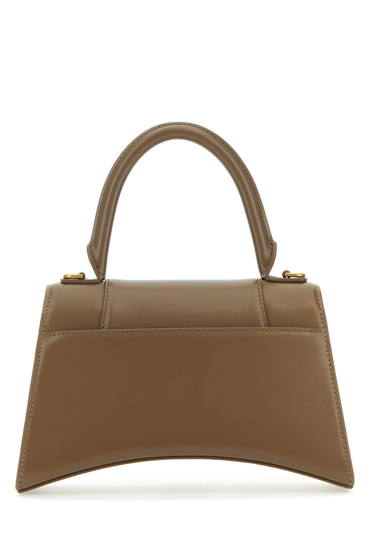 Biscuit leather small Hourglass handbag