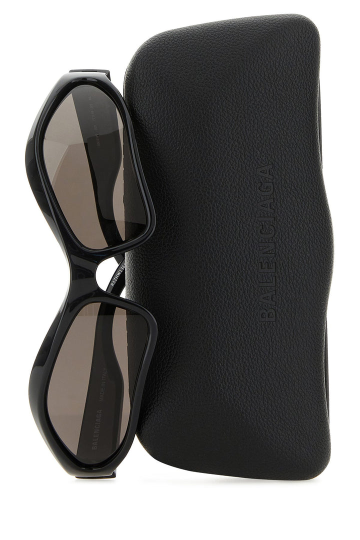 Black acetate Fennec Oval sunglasses