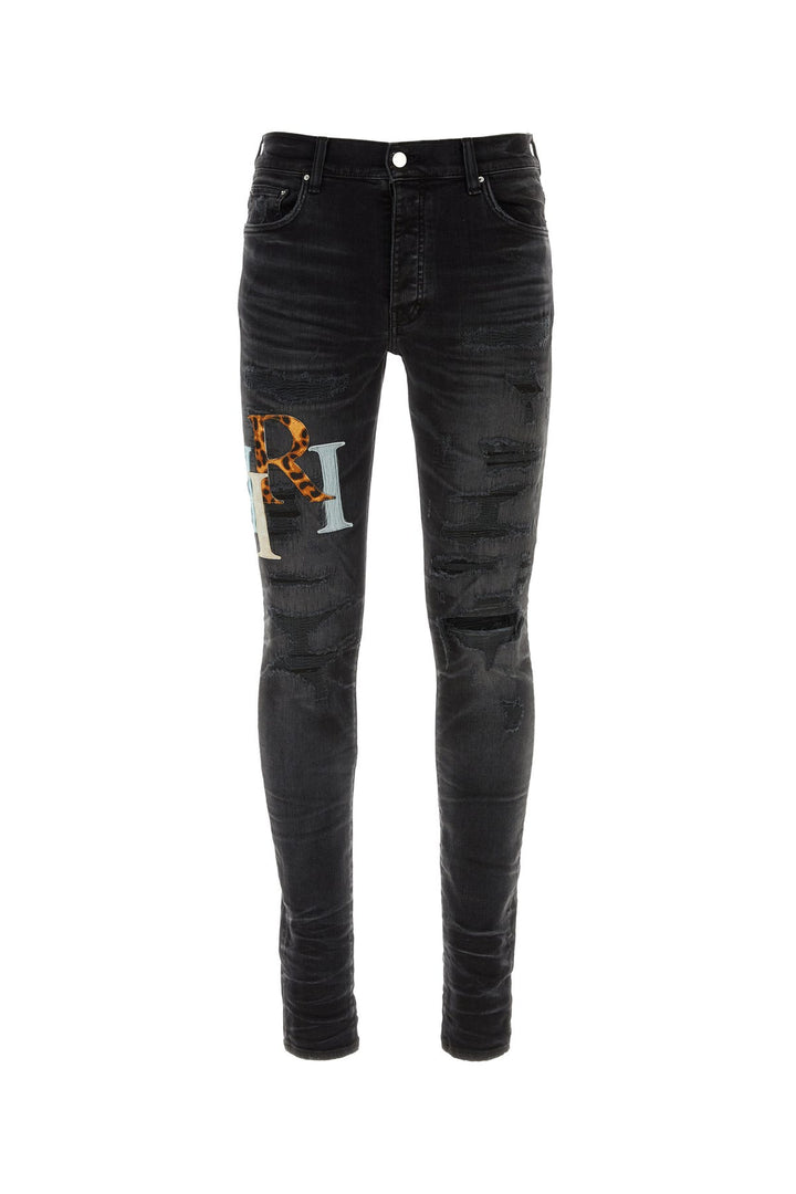 Black stretch denim jeans