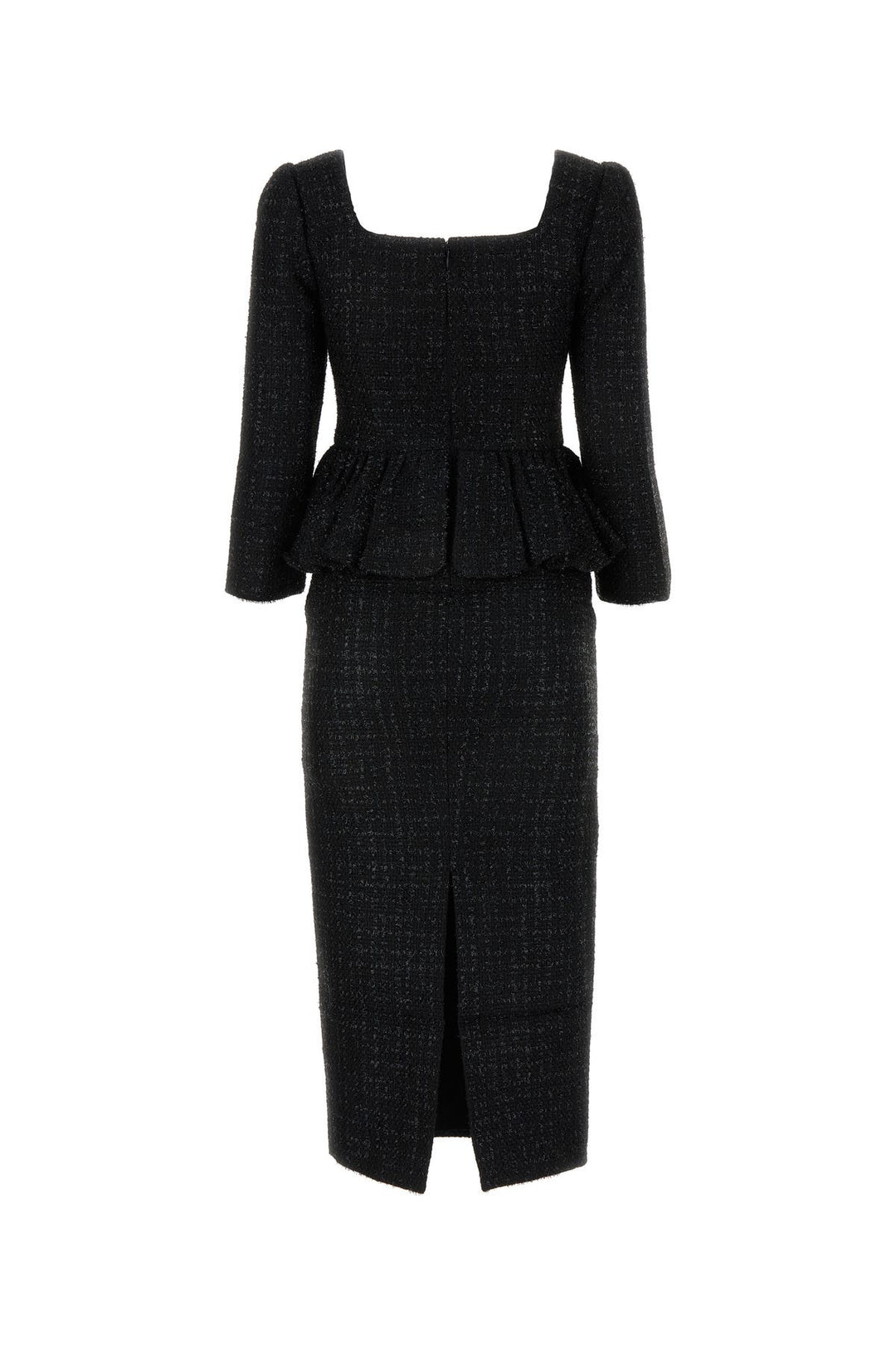 Black boucle dress