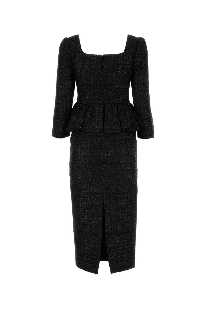 Black boucle dress