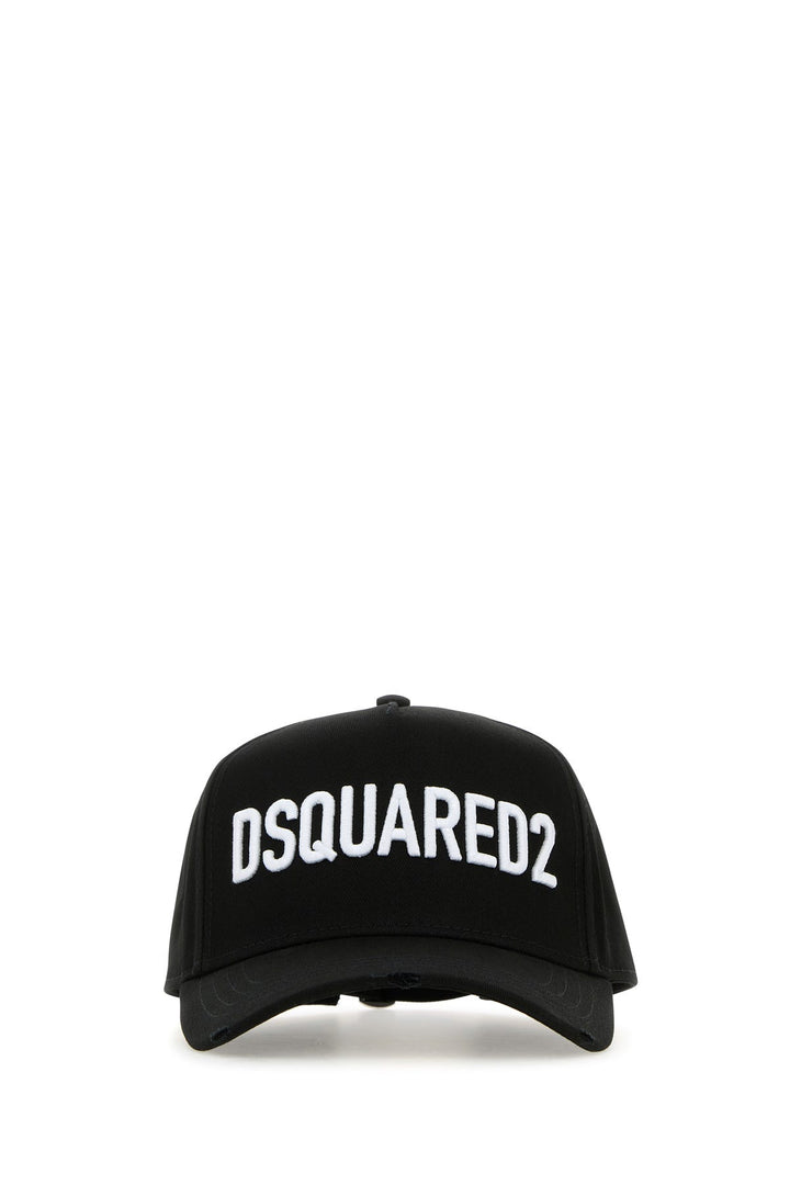 Black cotton baseball cap