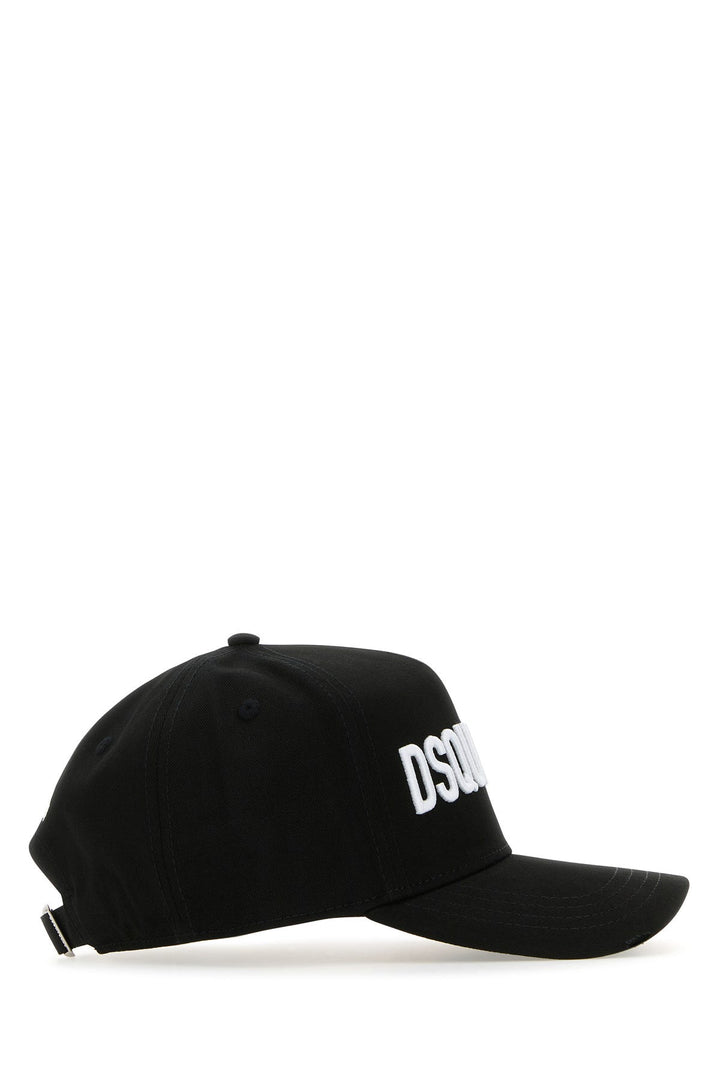 Black cotton baseball cap