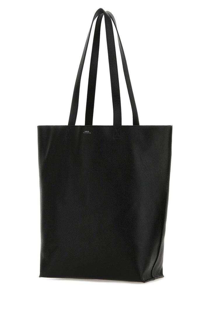 Black leather Maiko shopping bag