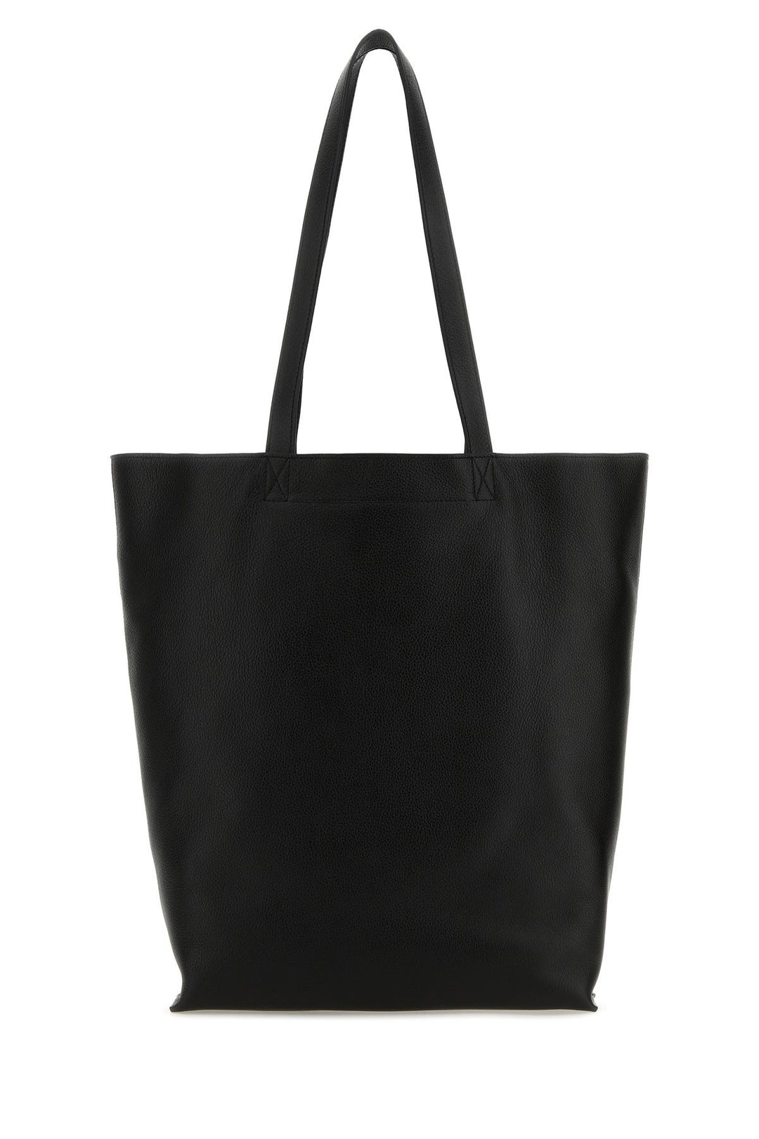 Black leather Maiko shopping bag