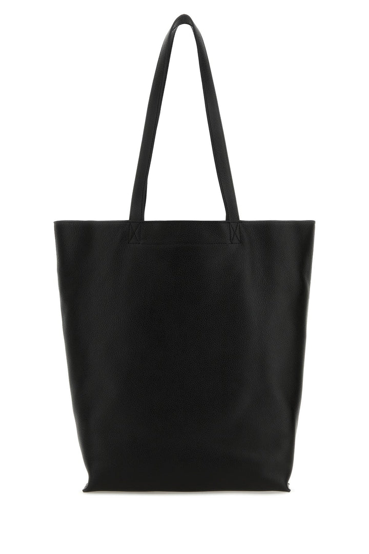 Black leather Maiko shopping bag