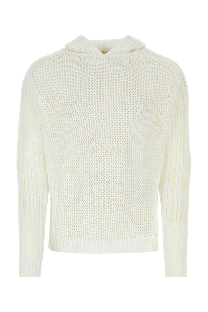 White crochet Bridget sweatshirt