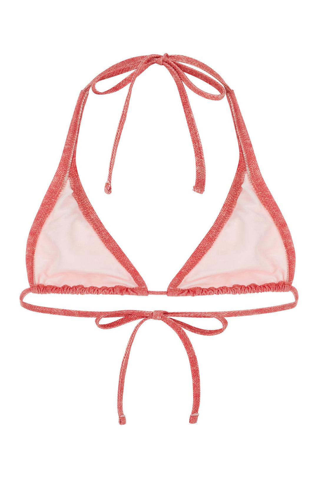 Coral stretch polyester Clara bikini top