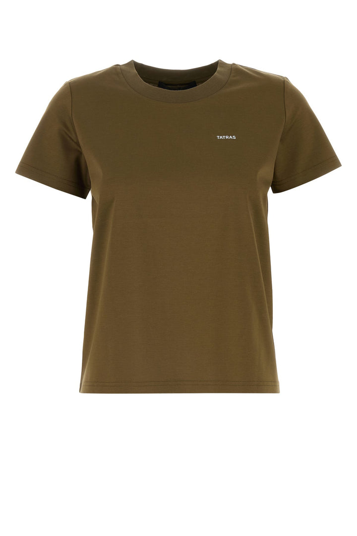 Army green cotton t-shirt