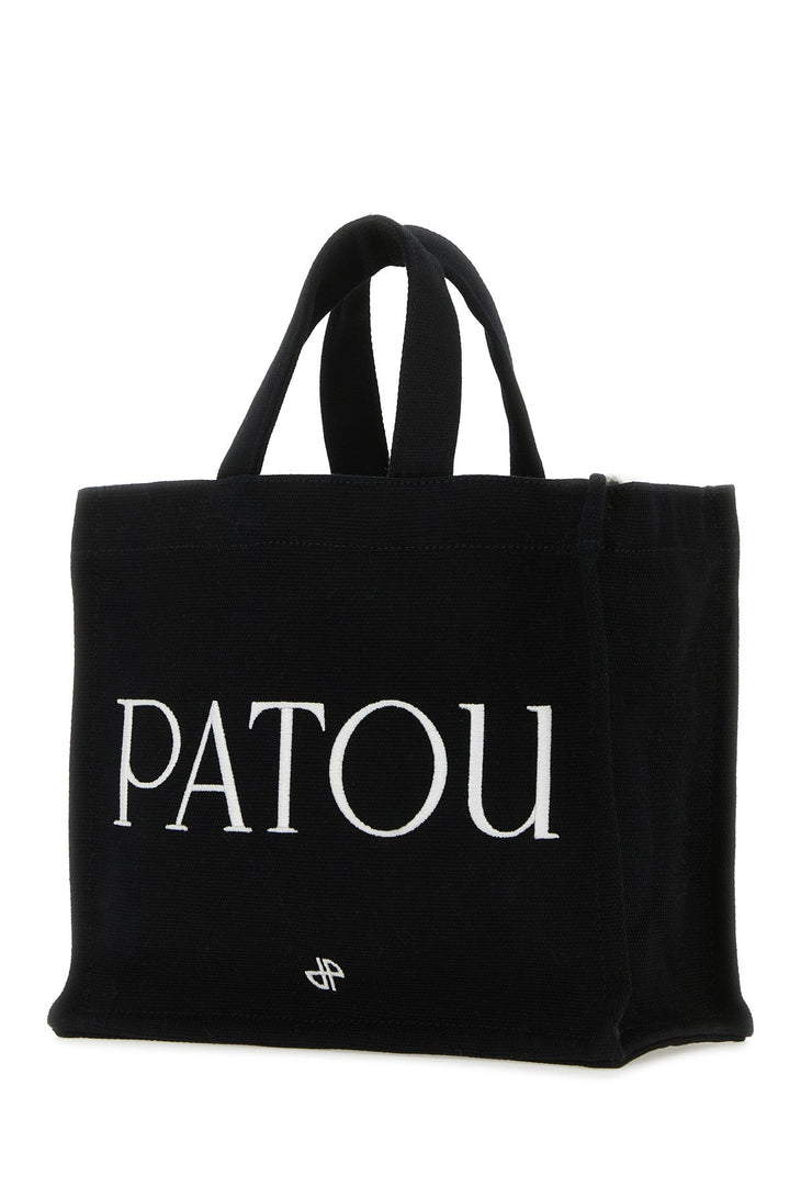 Black canvas small Tote Patou shopping bag