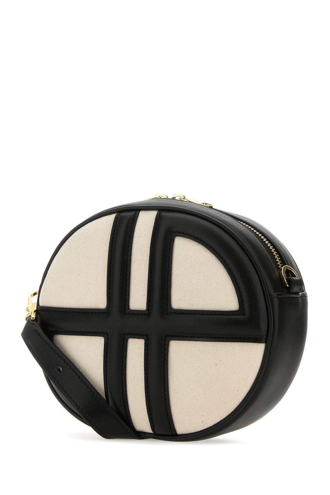 Two-tone denim and leather Le JP shoulder bag