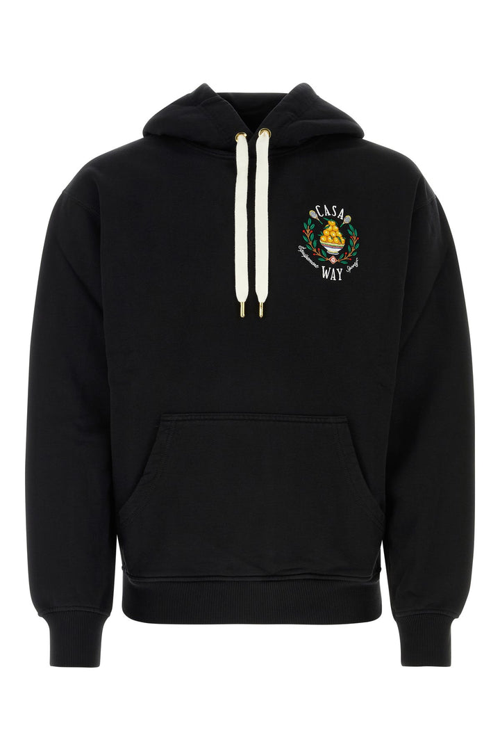 Black cotton sweatshirt
