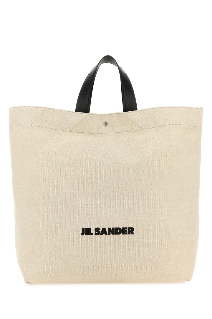 Sand canvas Flat shopping bag