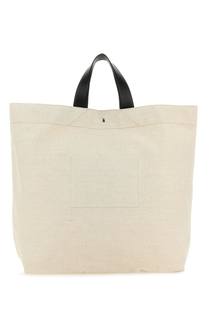 Sand canvas Flat shopping bag