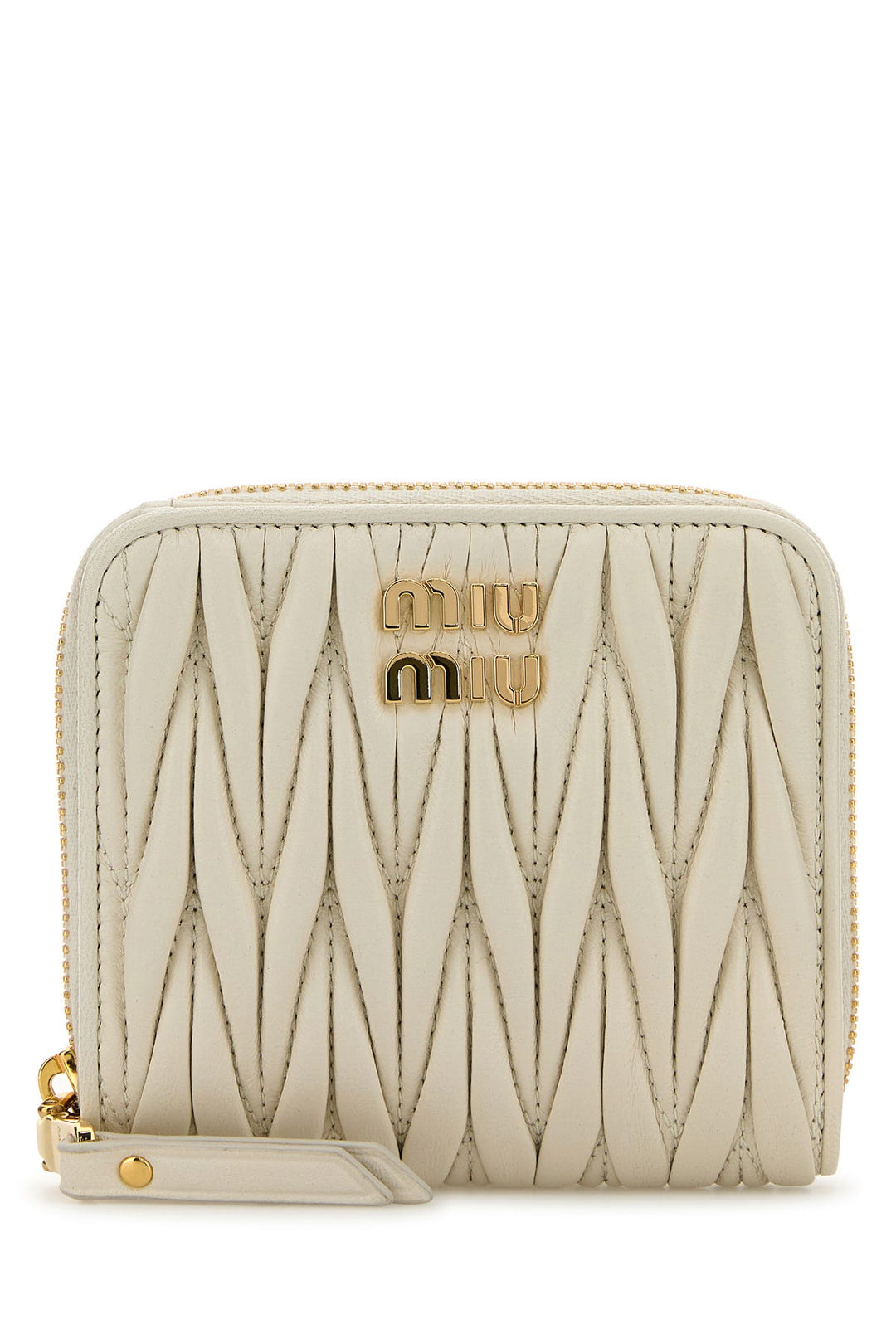 White nappa leather wallet