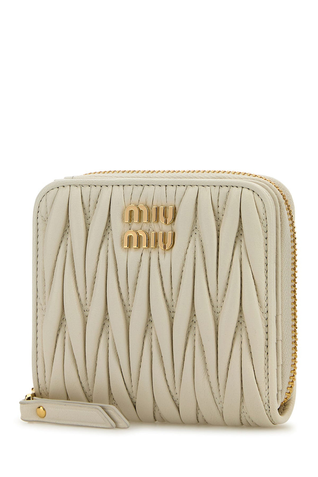 White nappa leather wallet