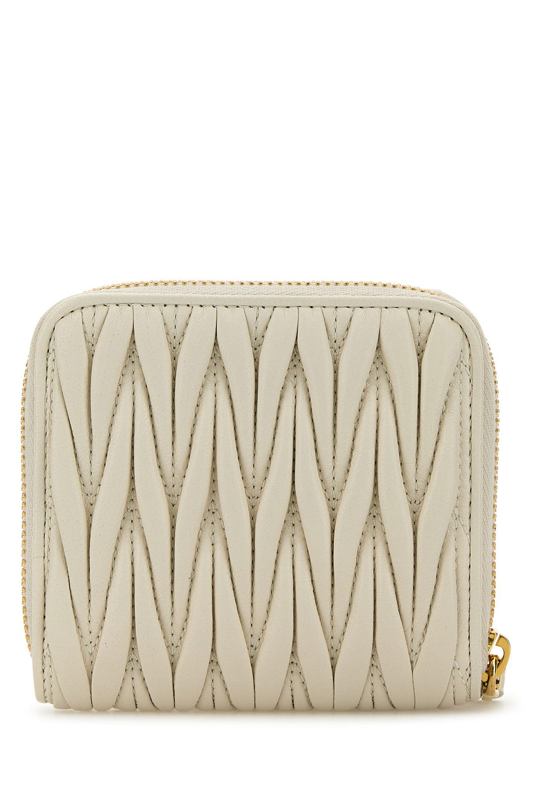 White nappa leather wallet