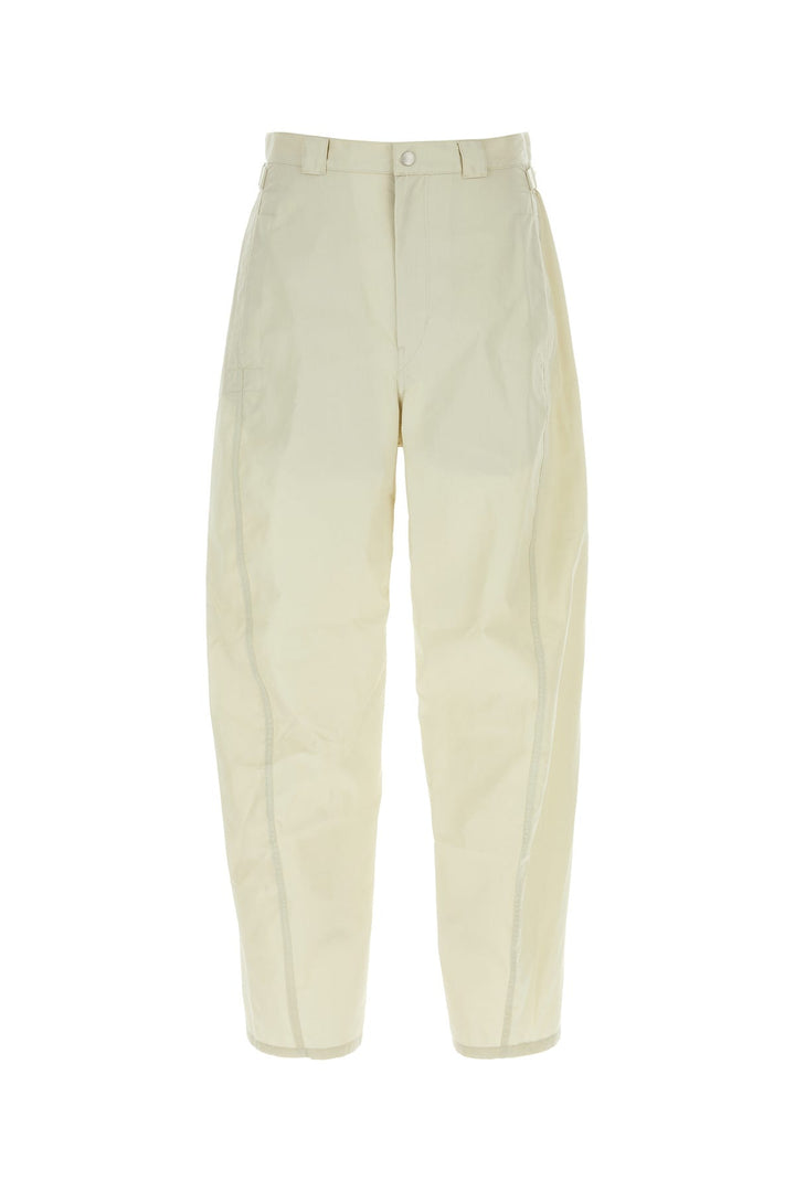 Sand cotton blend pant