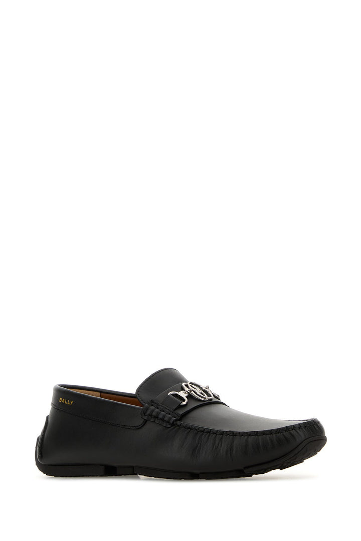 Black leather Pexon loafers