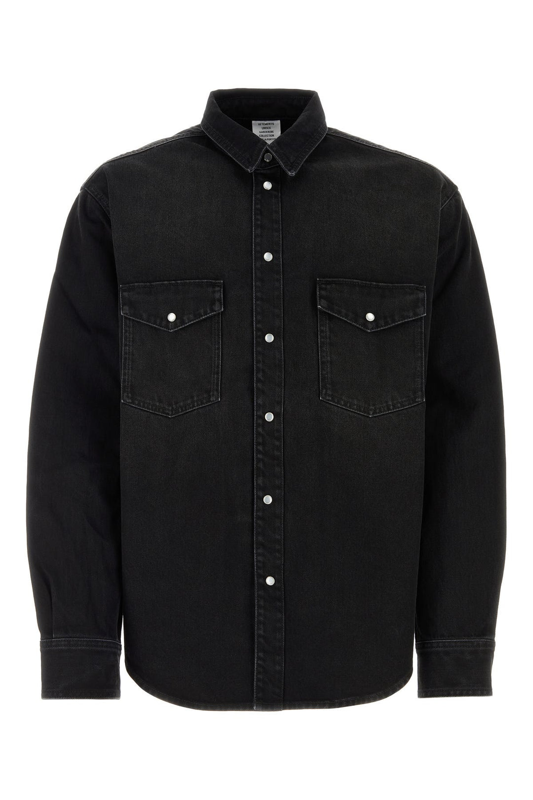 Black denim shirt