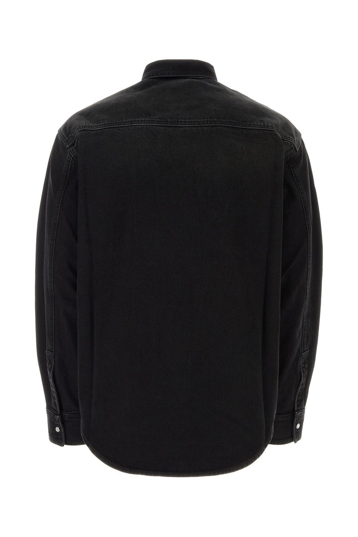 Black denim shirt