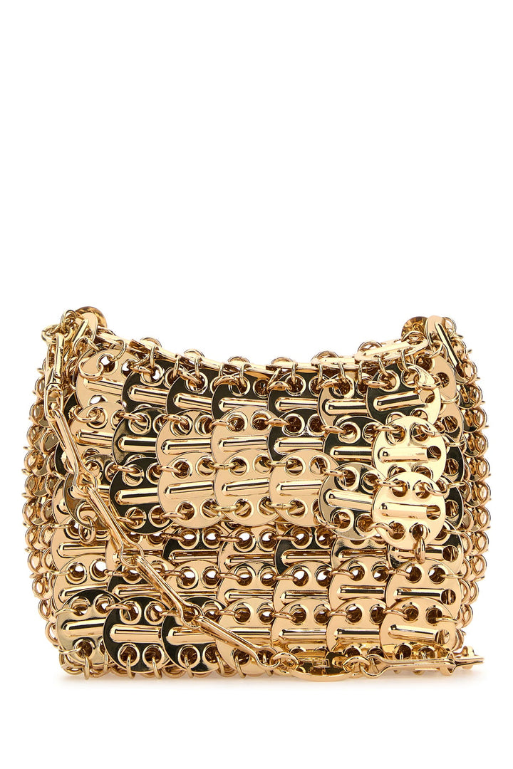 Gold chain mail shoulder bag