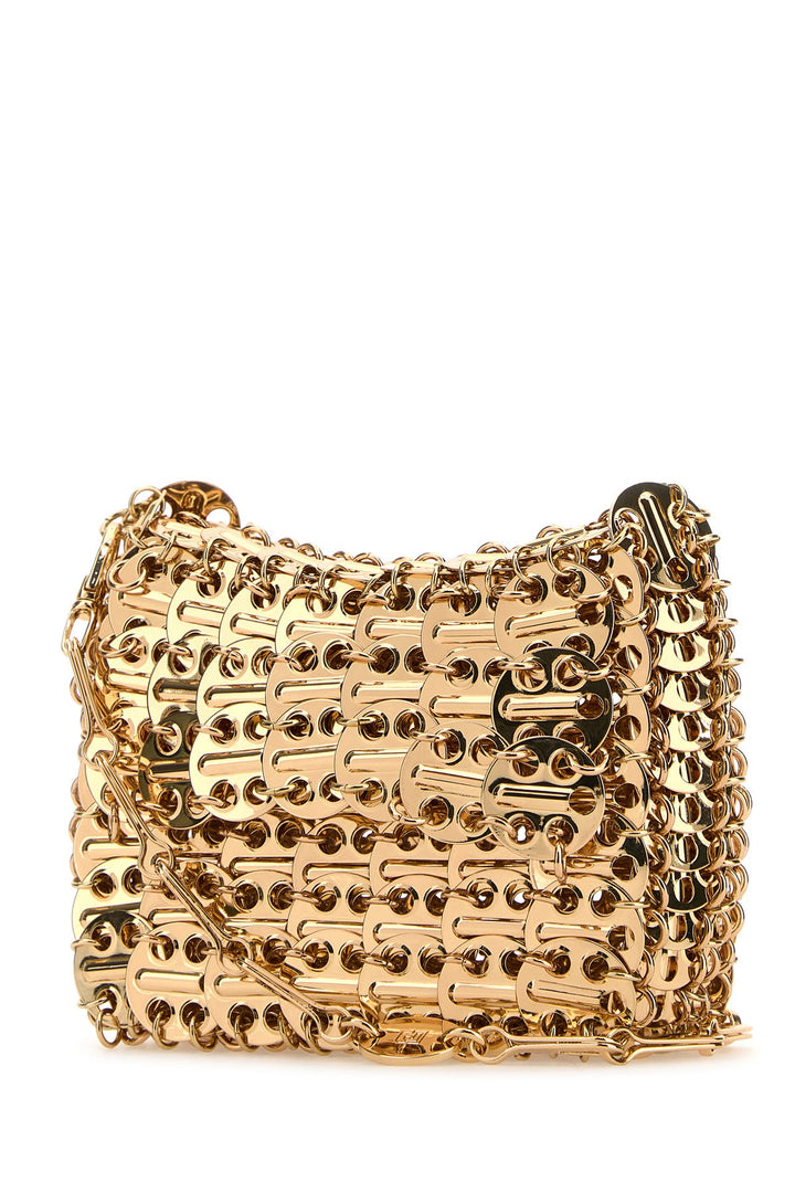 Gold chain mail shoulder bag