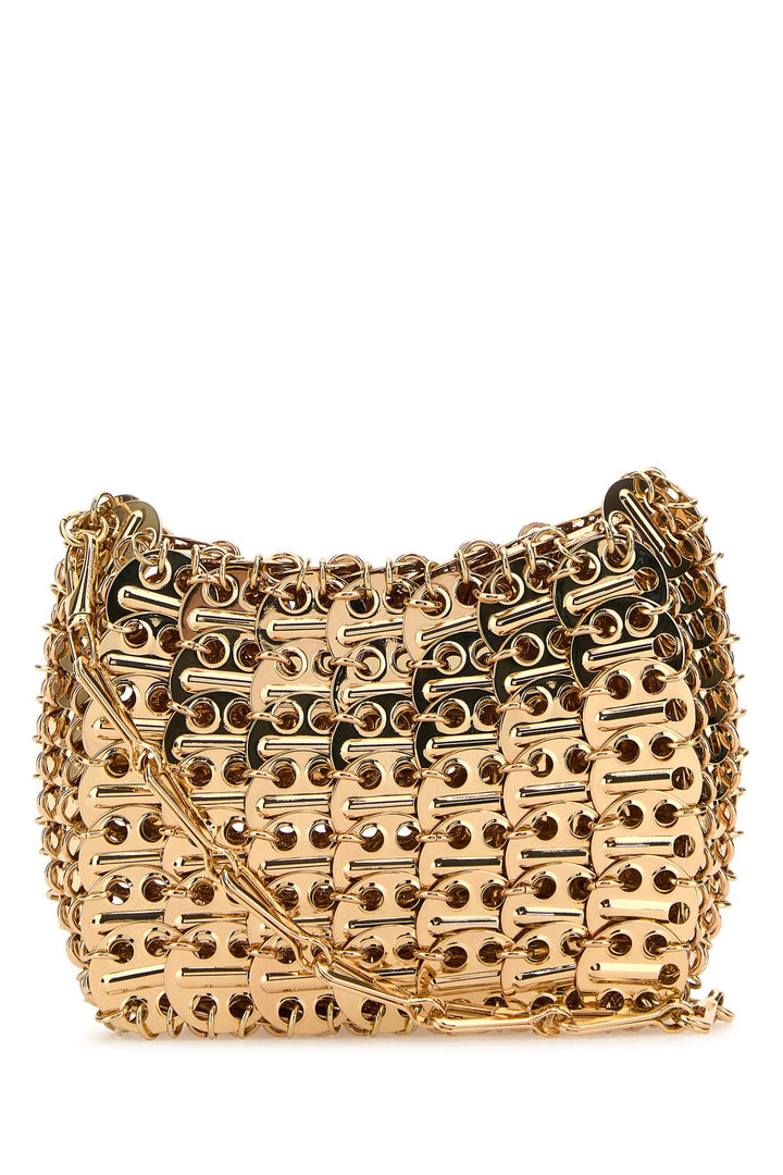 Gold chain mail shoulder bag