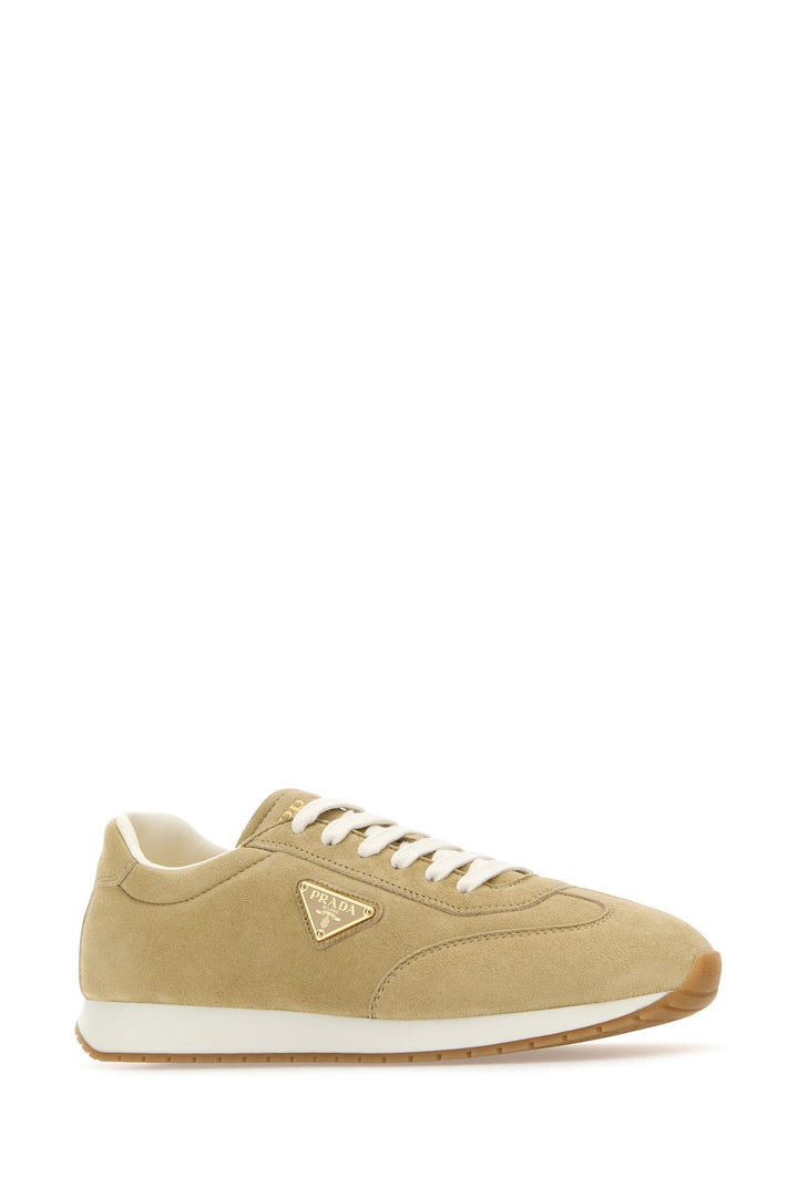 Beige suede sneakers