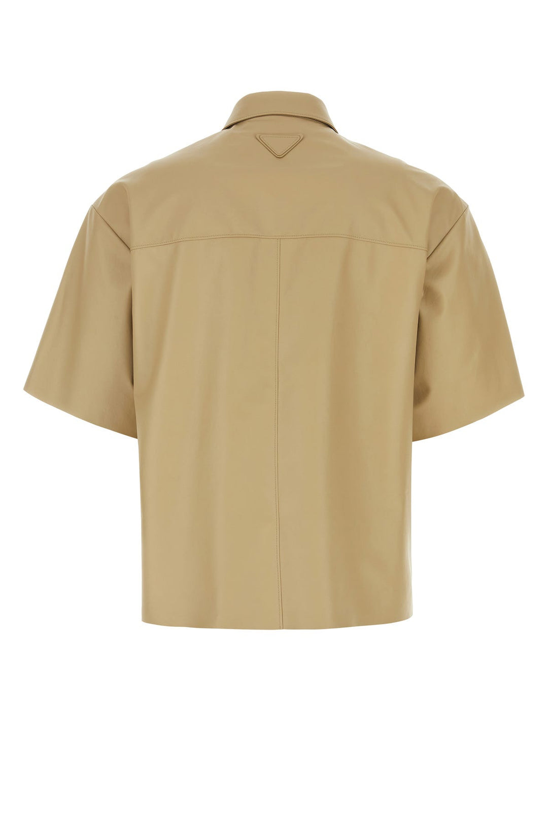 Beige leather shirt
