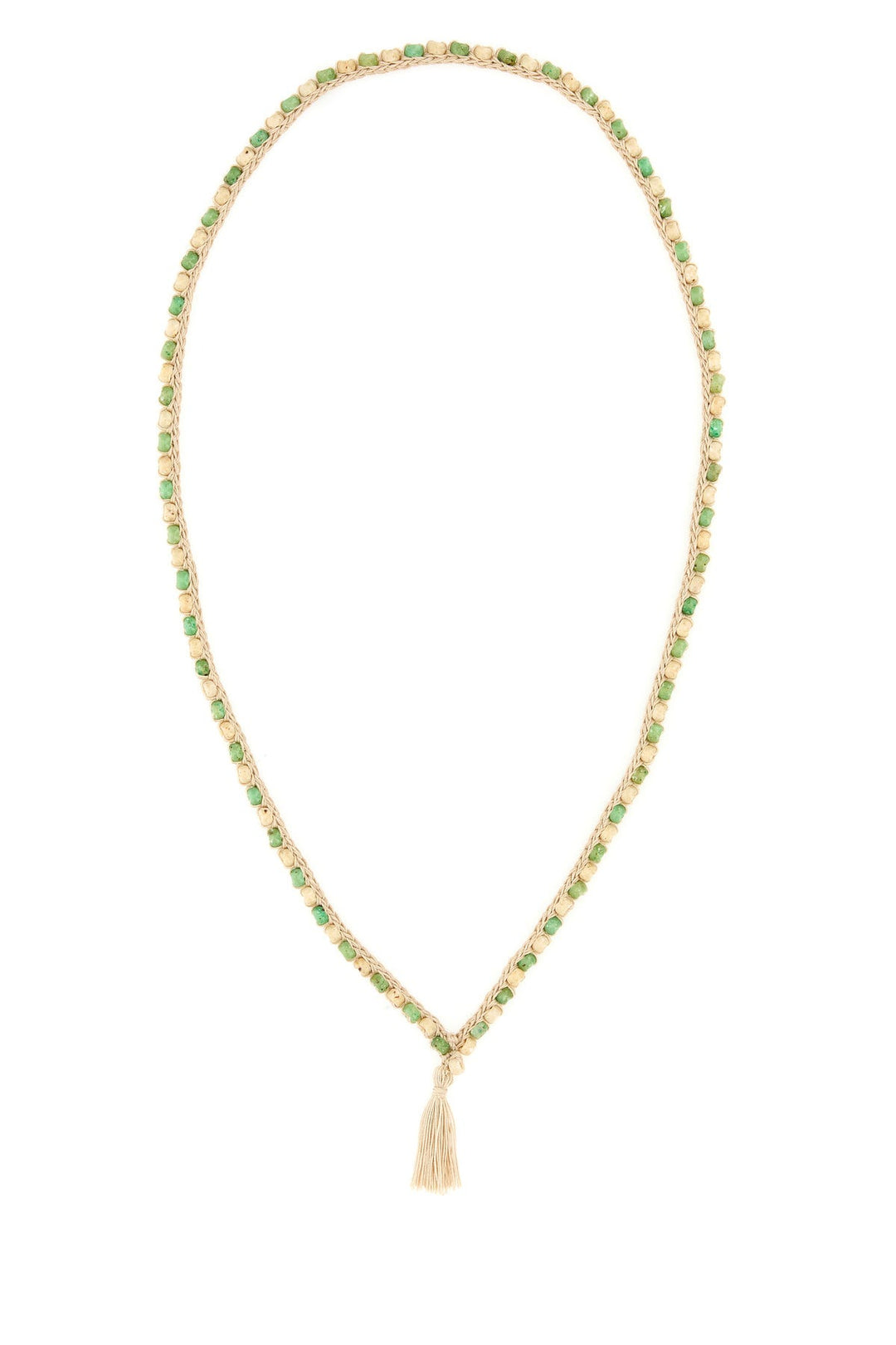 Embellished crochet necklace