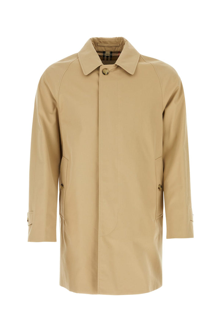 Beige gabardine overcoat