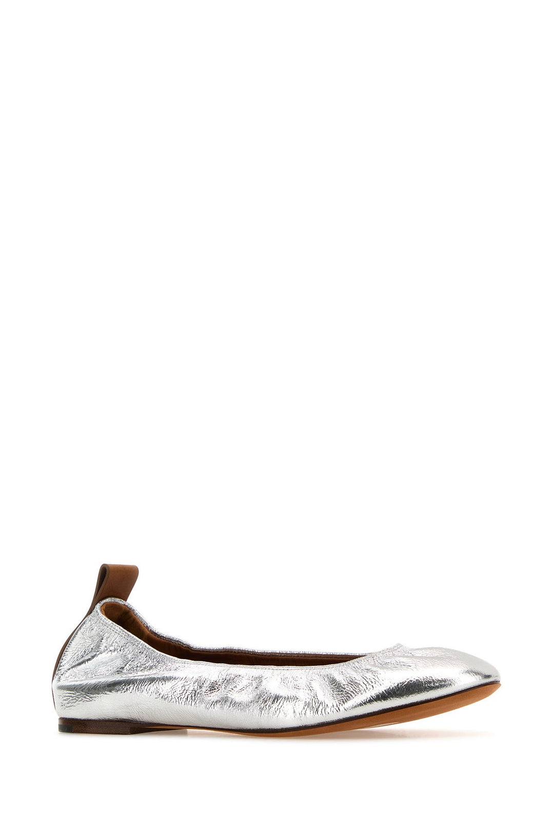 Silver leather ballerinas