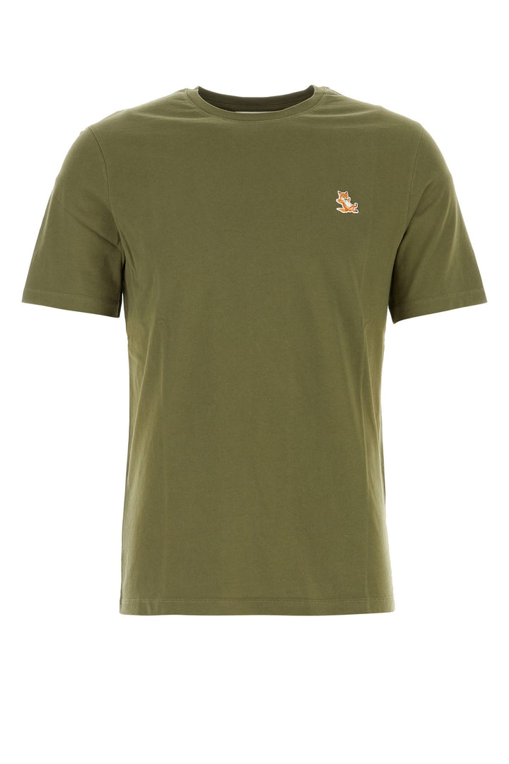 Army green cotton t-shirt