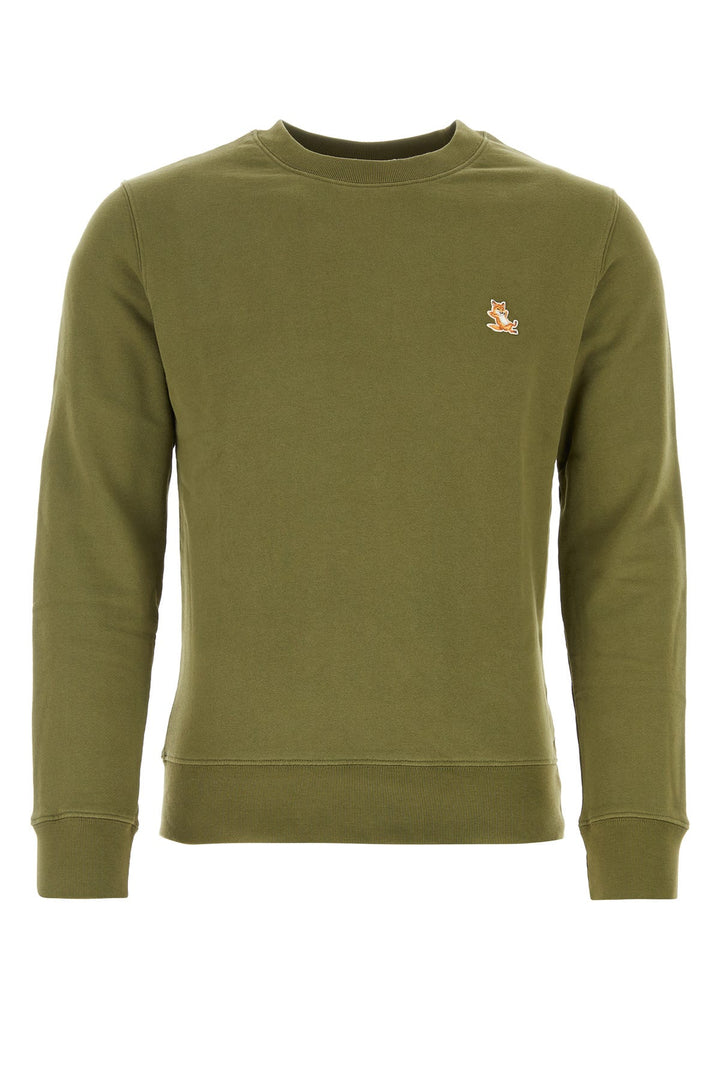 Army green cotton sweatshirt