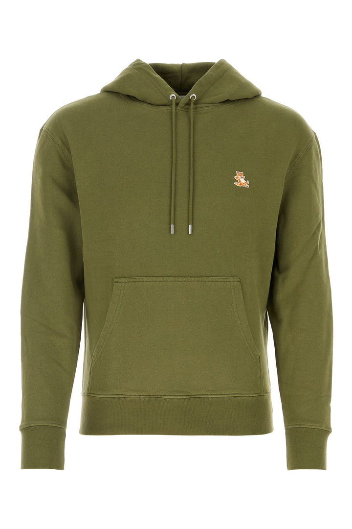 Army green cotton sweatshirt
