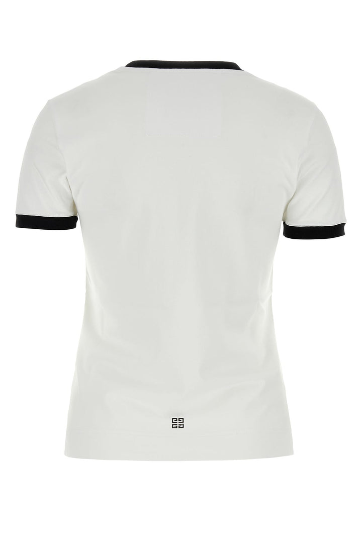 White stretch cotton t-shirt